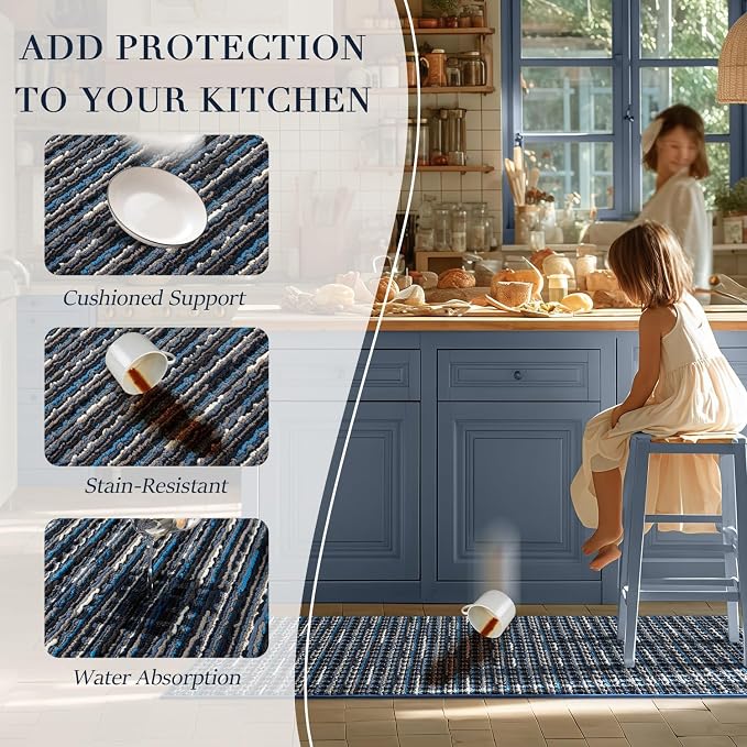Kitchen Rugs Sets of 2-Non Slip Kitchen Mats - Image 4