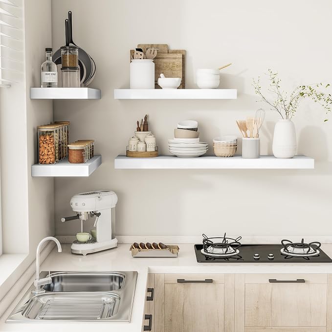Vivelove 2" Thick Floating Shelves, 47.2 Inch X 12 Deep Shelves - Image 2