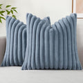 decorUhome Cozy Faux Fur Throw Pillow Covers 22x22 Set of 2 Decorative Soft by decorUhome