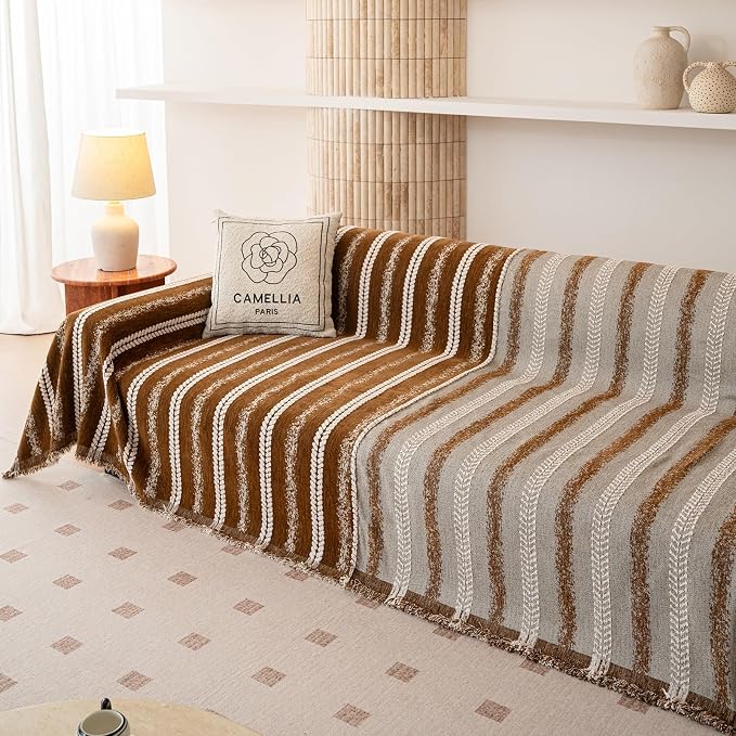 VClife Sofa Cover Bohemian Striped Pattern Couch Cover - Image 3