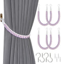 NICEEC 4 Pack Natural Cotton Rope Curtain Tiebacks Elegant Boho Style by NICEEC