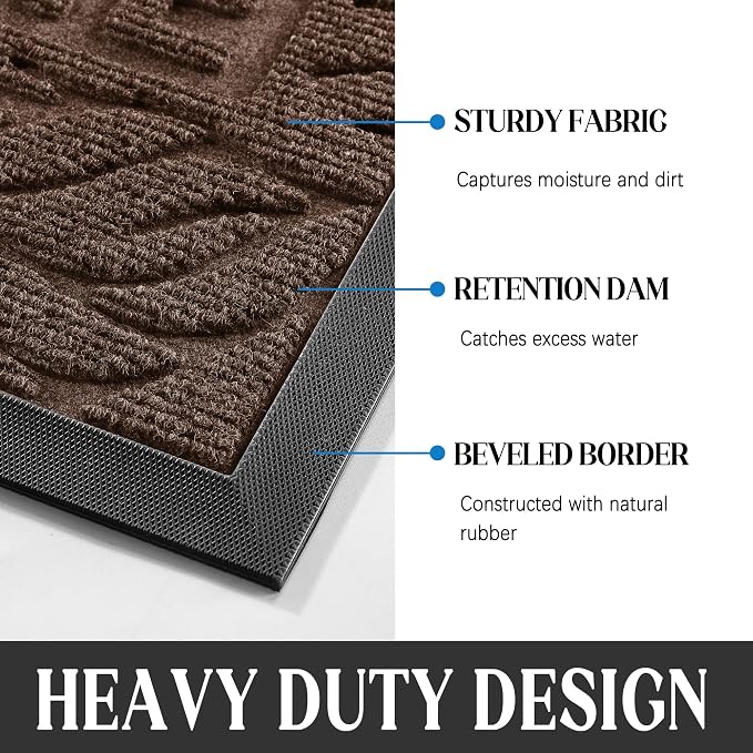Yimobra Welcome Mat Outdoor 29.5x17, Waterproof Non-Slip Outdoor Mats - Image 2