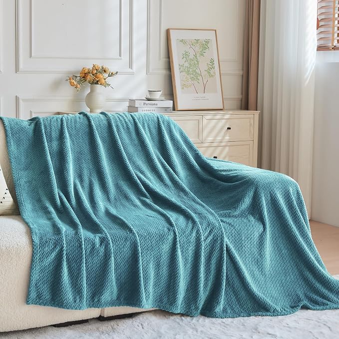 NEWCOSPLAY Super Soft Throw Blanket Dark Blue Premium Silky Flannel Fleece - Image 8