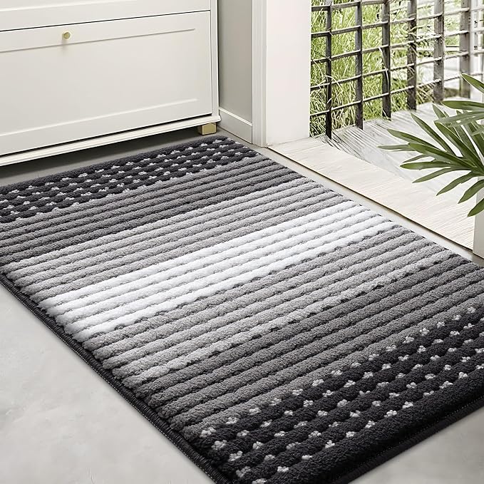 Kitinjoy Indoor Outdoor Door Mat, 36x24 Non-Slip Absorbent Dirt Trapper by Kitinjoy