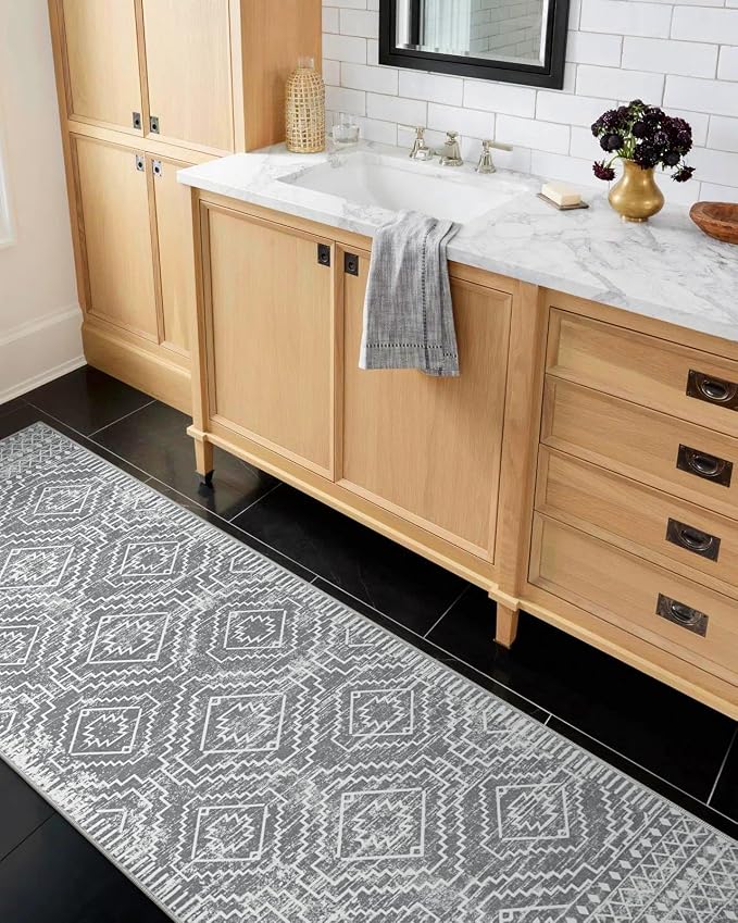 Wonnitar Moroccan 2'6"x8' Washable Kitchen Runner Rug - Image 4