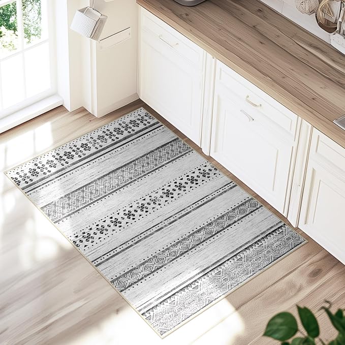 BESTSWEETIE 2x3 Area Rugs for Living Room Washable Moroccan Farmhouse Neutral - Image 6
