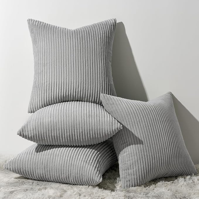 Topfinel Decorative Light Grey Throw Pillow Covers Cushion Cases, Mix and Match by Topfinel