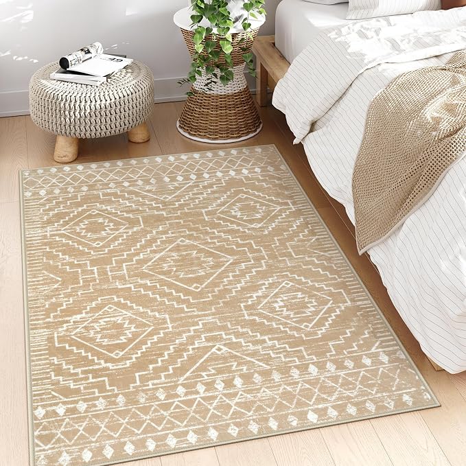Wonnitar Moroccan Washable Area Rug 4x6, Non-Slip Rugs - Image 6