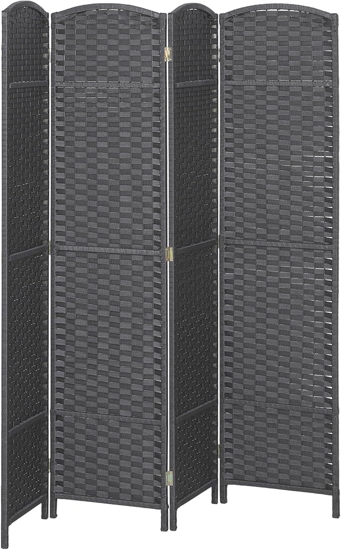 HOMCOM Room Divider, 4 Panel Folding Privacy Screen, 5.6' Tall Freestanding by HOMCOM