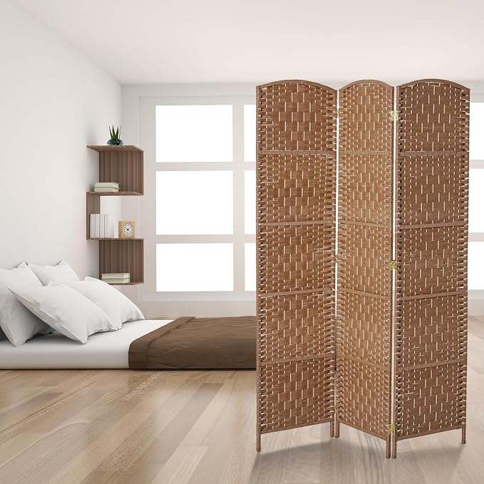 HOMCOM Room Divider 3 Panel, 6FT Tall Folding Privacy Screen, Freestanding - Image 6