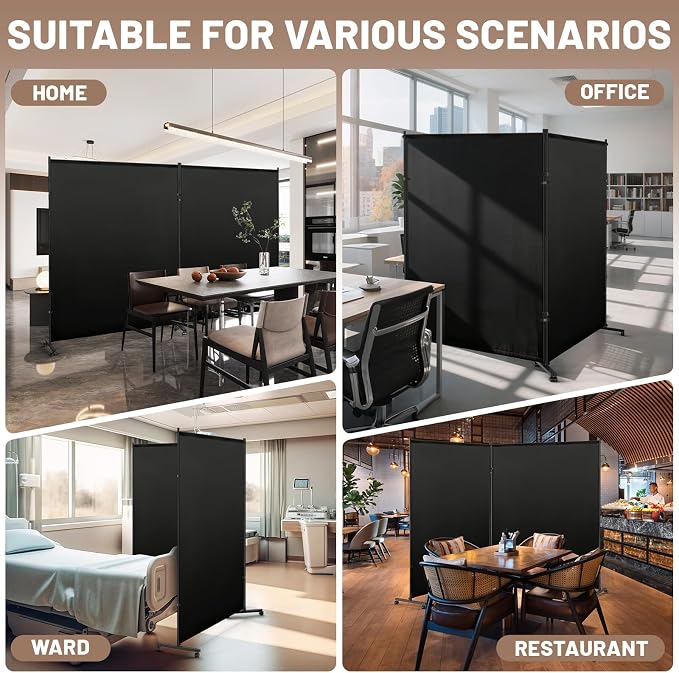 Double Panels Room Divider/Privacy Screen - Image 7
