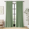 Guken 100% Blackout Linen Curtains 84 Inch Length 2 Panels Set by Guken