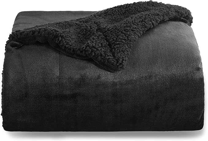 Bedsure GentleSoft Sherpa Fleece Twin Size Blanket by BEDSURE