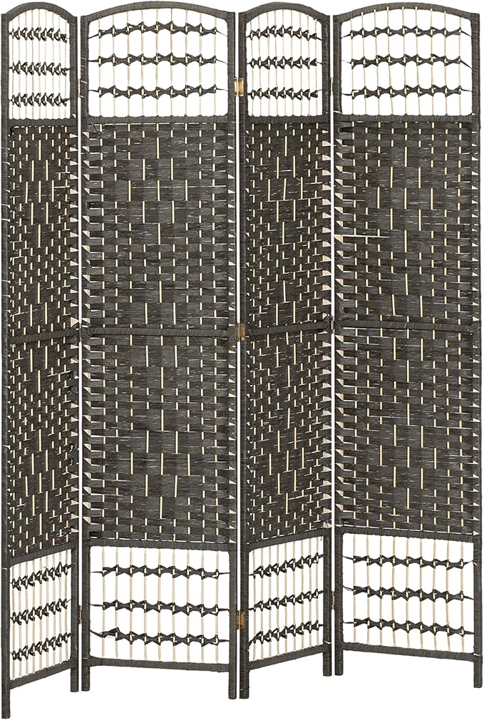 HOMCOM 4 Panel Room Divider, Folding Privacy Screen, 5.6' Room Separator by HOMCOM