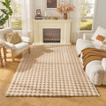 Lotus Karen Fluffy Khaki Rug for Living Room Bedroom, 4x6 Big Bubble Plush shag by LotusKaren