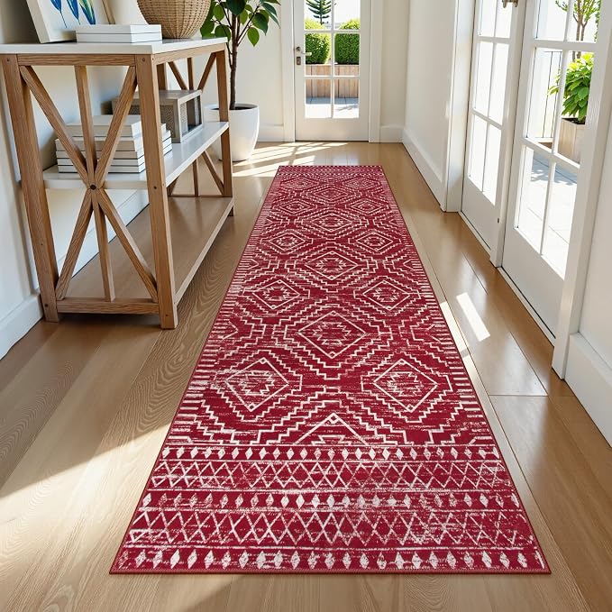 Wonnitar Moroccan Washable 2.5x8 Christmas Runner Rug - Image 2