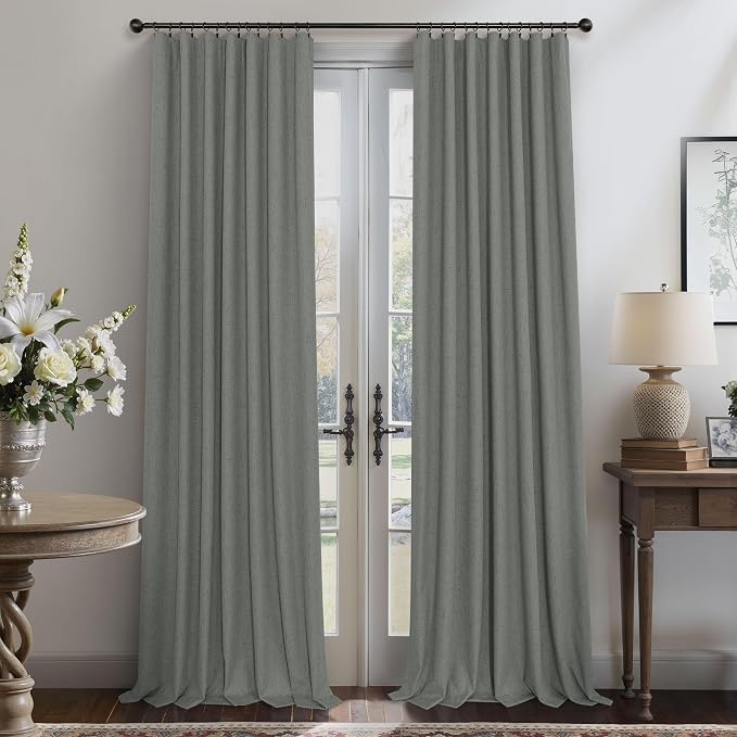 Dark Grey Thermal Curtains 54 Inch Length - Image 9