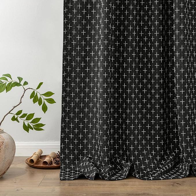 MIULEE Decorative Back Tab Linen Curtains - Image 6