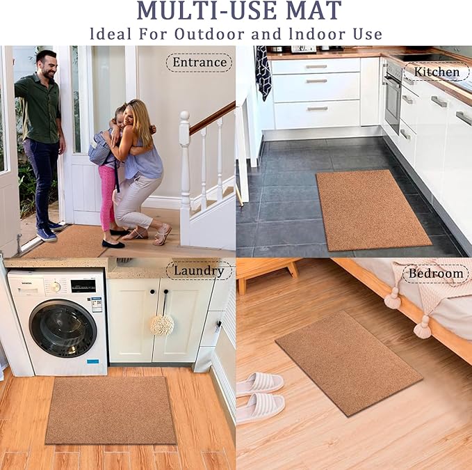 AAZZKANG Set of 2 Door Mats Outdoor Multi-Purpose Blank Doormat Non Slip Shoe - Image 7