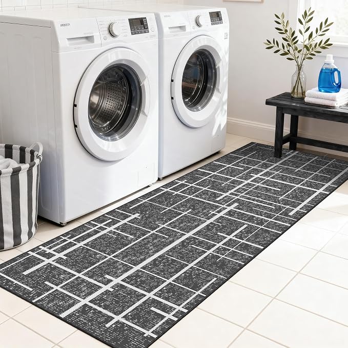 Washable Runner Rug 2x6, Kitchen Runner Rug Non Slip, Woven Thin No Shed Runners - Image 2