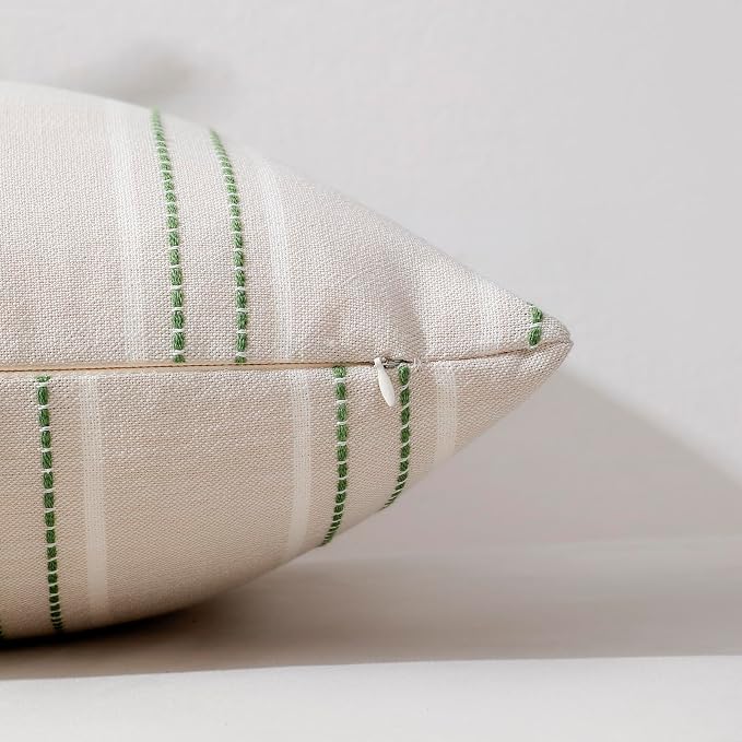 Hckot Spring Throw Pillow Covers 22x22 Set of 2 Grass Green Pillow Covers - Image 3