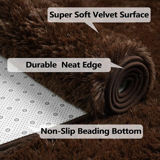 Merelax Soft Modern Indoor Large Shaggy Rug - Image 3