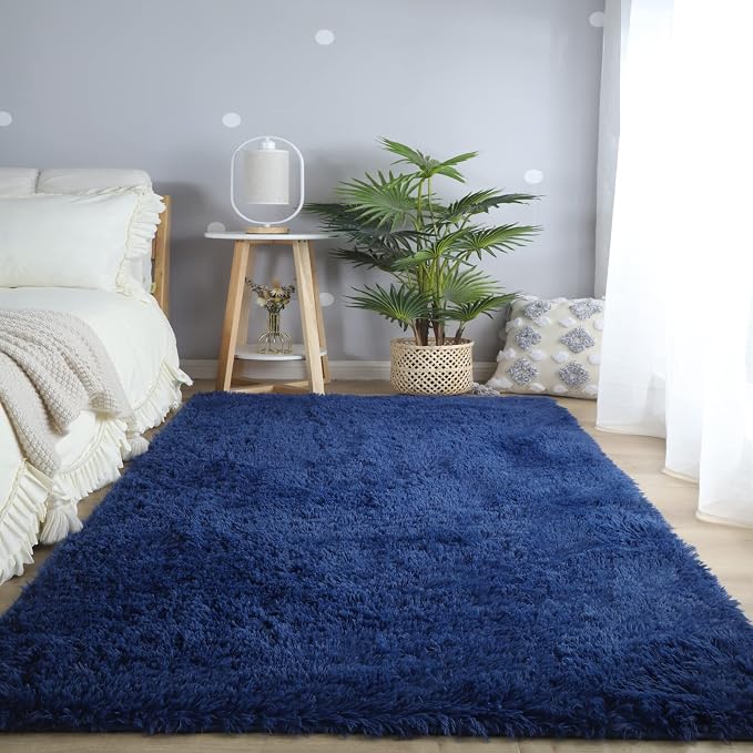 CAIYUECS Blue Area Rug for Bedroom 3x5: Indoor Ultra Soft Plush Rugs for - Image 5