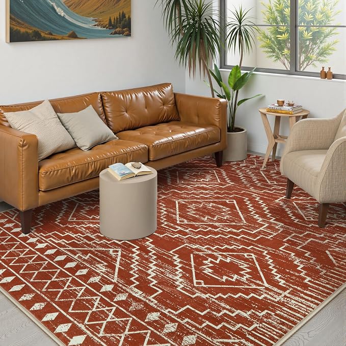 Wonnitar Moroccan Bathroom Rug, Washable 2x3 Small Bath Mat, Boho Tribal Soft - Image 8