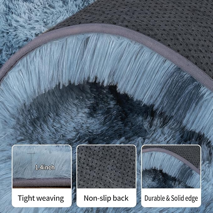 Area Rugs 9x12 Living Room, Ultra Soft Shaggy Fluffy Rug - Image 3