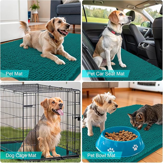 OLANLY Dog Door Mat for Muddy Paws 59x20, Absorbs Moisture and Dirt, Absorbent - Image 7