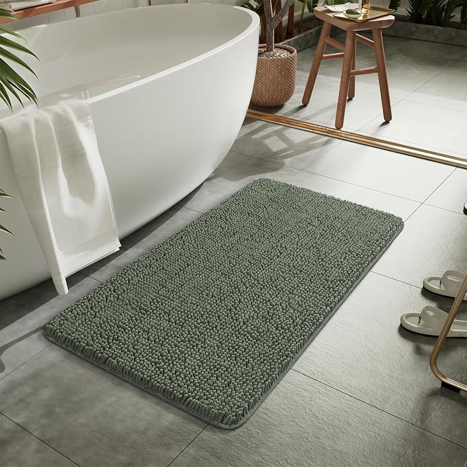 LOCHAS Luxury Bathroom Rug Shaggy Bath Mat 24 x 36 Inch, Washable Non Slip Bath - Image 7