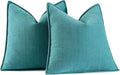 MIULEE Pack of 2 Teal Decorative Pillow Covers 16x16 Inch Soft Chenille by MIULEE