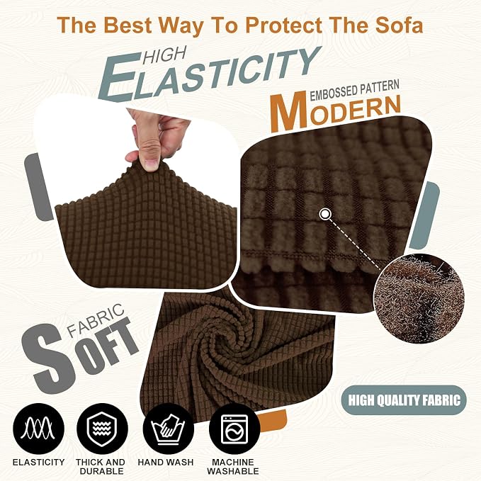 Stretch Couch Cover Washable Sofa Slipcover Furniture Protector - Image 6