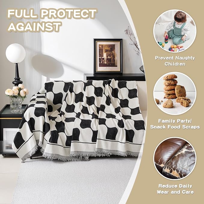 MEETSKY Couch Cover Sofa Cover Washable, Chenille Jacquard Sofa Covers - Image 5
