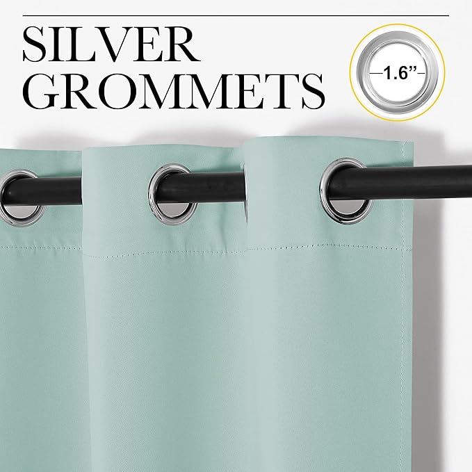 NICETOWN Thermal Insulated Curtains Blackout Draperies, Window Treatment Solid - Image 3