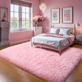 KICHOWUA Thick Area Rugs 6x9 Pink Fluffy Shag by KICHOWUA