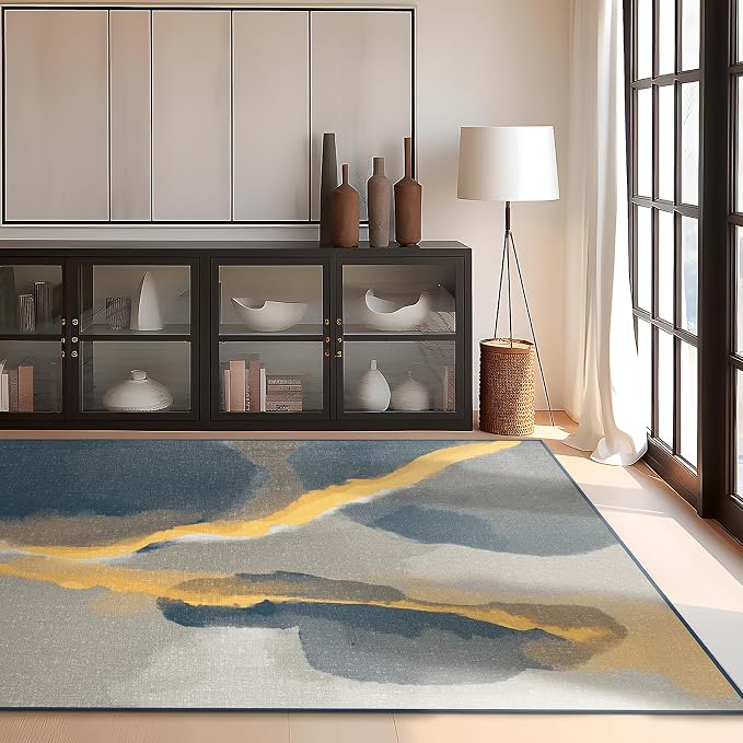 Phantoscope Washable Area Rug 5'x7' Non-Slip, Vintage Modern Boho Rugs - Image 6