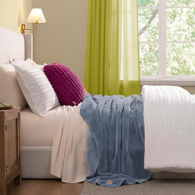 UGG Whitecap Full/Queen Blanket, Fleece Fluffy Blanket - Image 4