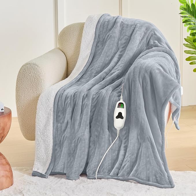 greenoak Heated Blanket Electric Throw 50"X60", Heating Blanket - Image 8