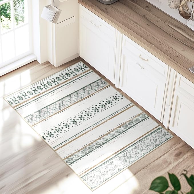 BESTSWEETIE 2x3 Area Rugs for Living Room Washable Moroccan Farmhouse Neutral - Image 6
