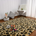 Amearea 8x10 Fluffy Leopard Rug, 8 x 10 Feet Premium Cheetah Print Area Rugs by AmeareaDirect