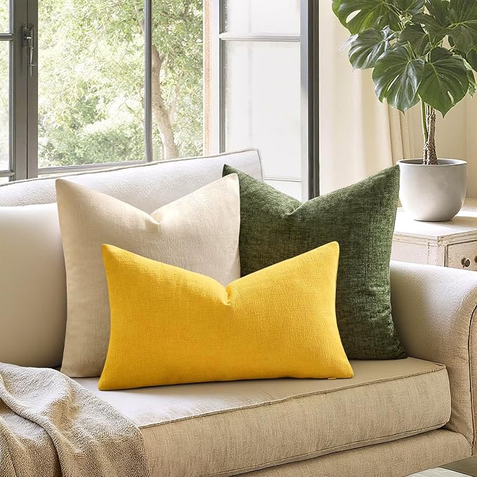MIULEE Yellow Couch Pillow Covers 12x20 Inch - Image 7
