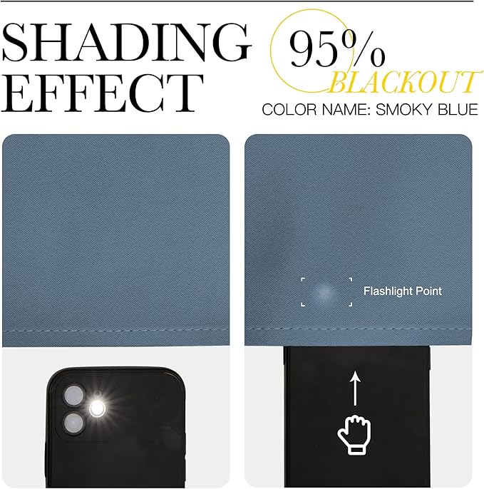 NICETOWN Smoky Blue Curtains for Girls Room - Image 7