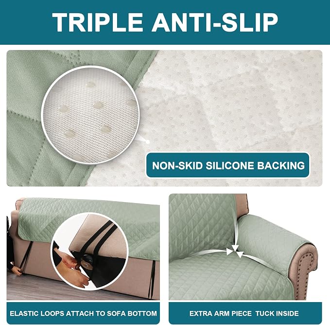 Turquoize 100% Waterproof Sofa Covers Couch Cover Sofa Cover - Image 4