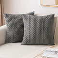 MIULEE Pack of 2 Decorative Throw Pillow Covers 18x18 Inch Soft Boho Striped by MIULEE