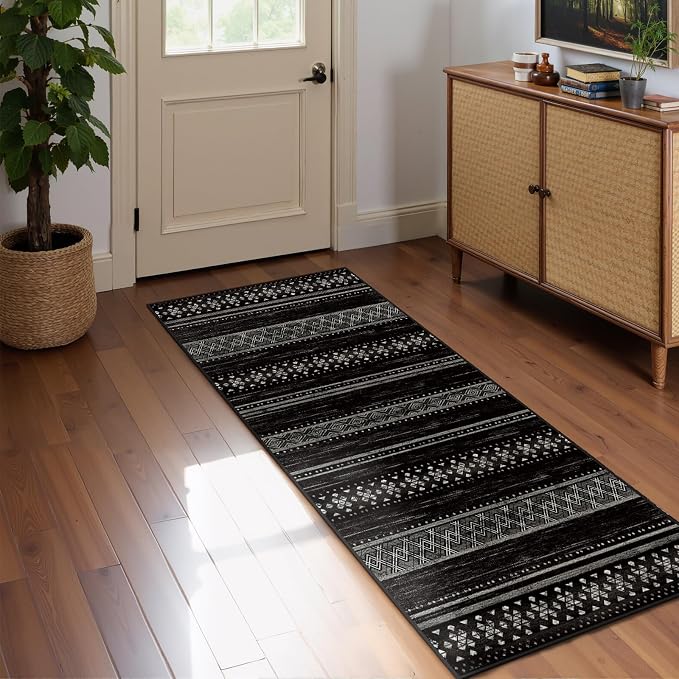 BESTSWEETIE 2x8 Area Rugs for Living Room Washable Moroccan Farmhouse Neutral - Image 3