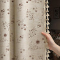 Boho Floral Spring 100% Blackout Curtains 84 Inch Length 2 Panels Set, Linen by Unknown