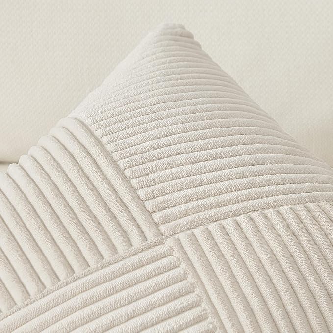 Topfinel Cream White Decorative Neutral Throw Pillow Covers 18x18 Inch - Image 8