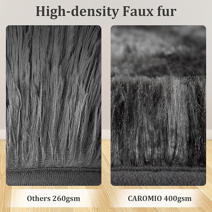 CAROMIO Fluffy Runner Rug for Bedroom Living Room 2x6 Feet, Shag Area Rugs Soft - Image 2