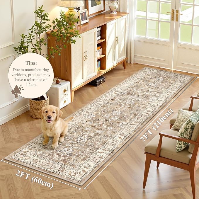 LOKHOM Washable Runner Rugs, 2x7 Non-Slip Hallway Runner Rug - Image 2